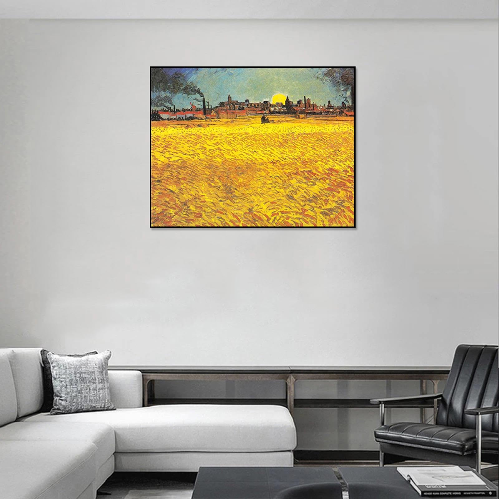 Amazon.co.jp: 有名な絵画「夕暮れの麦畑」 ヴィンセント・ヴァン